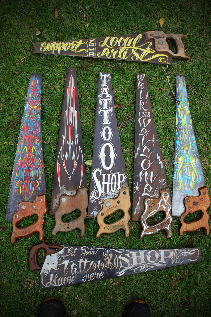 Hand painted saws
