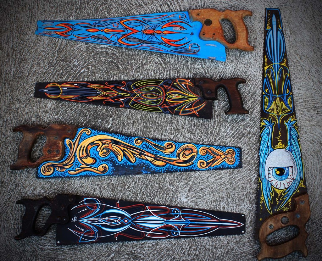 Hand painted saws